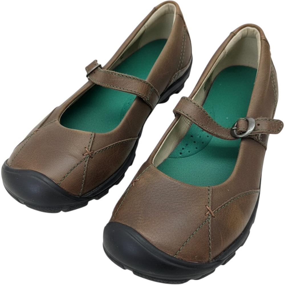 Keen Presidio Mary Jane Brown Leather Comfort Walking Shoes Womens 9 Earthy
